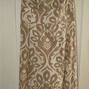 American Eagle Outfitters Tan and Cream A-Line Dress